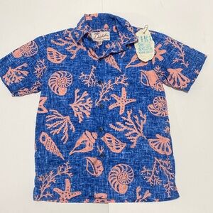 Kahala Boys Aloha Shirt 8 Made in Hawaii Button Down Short Sleeve Untucked